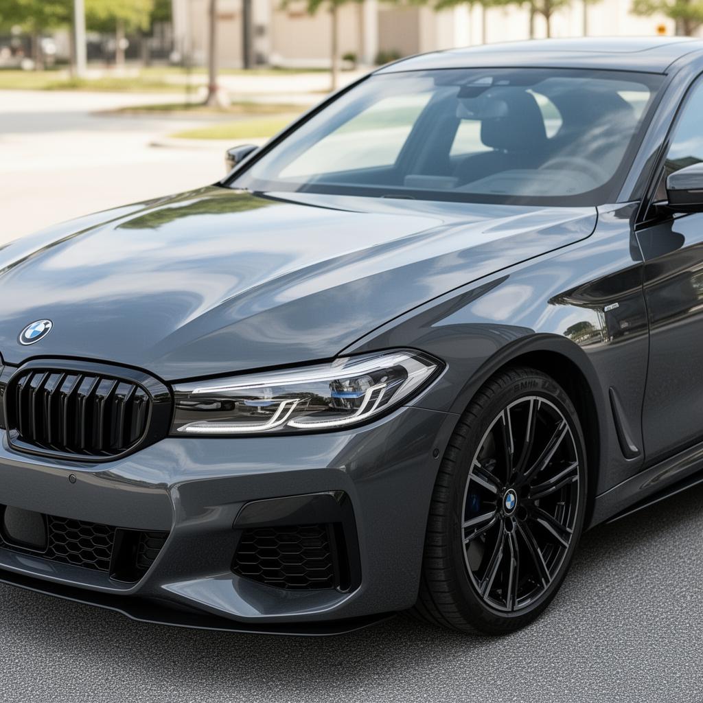 Freshly detailed sports sedan exterior