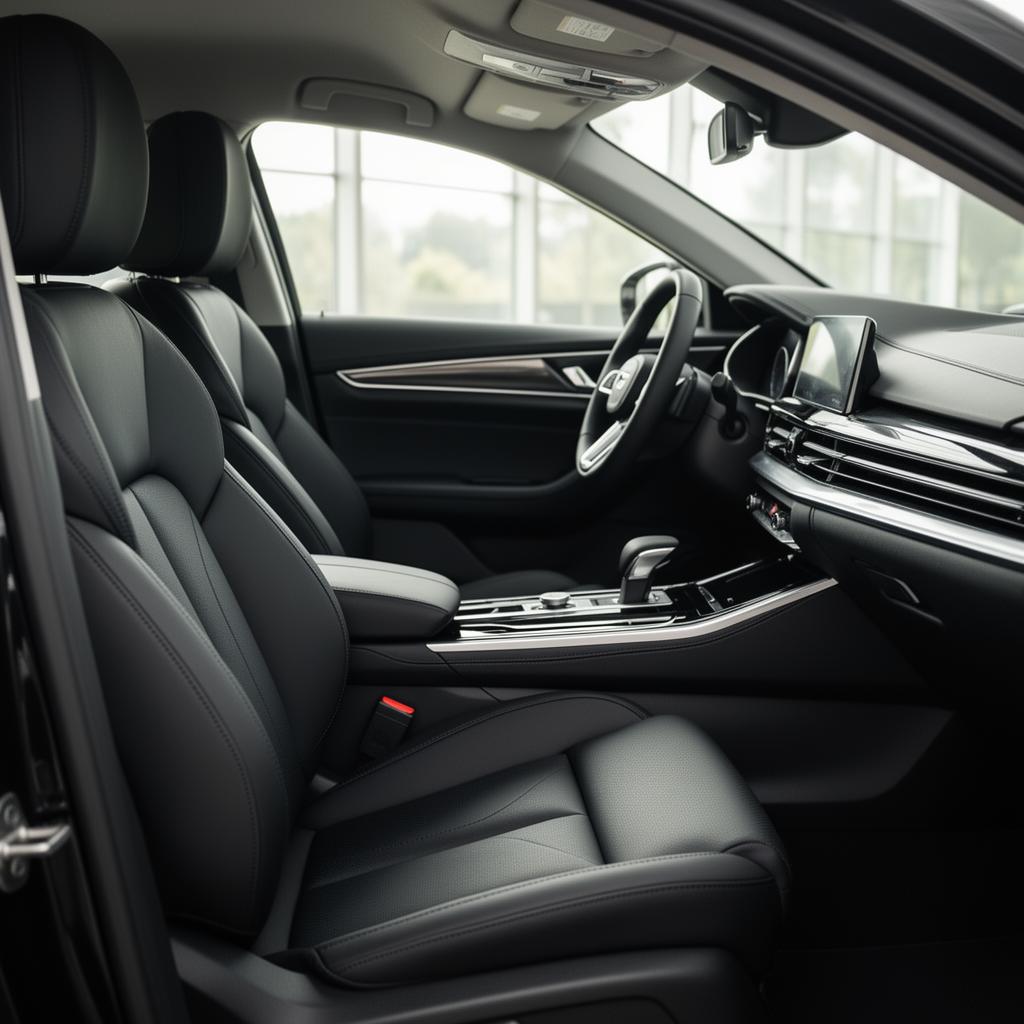Clean detailed car interior